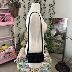 Victoria’s Secret Black Leather Crossbody Bag Y2K Mini Shoulder Purse